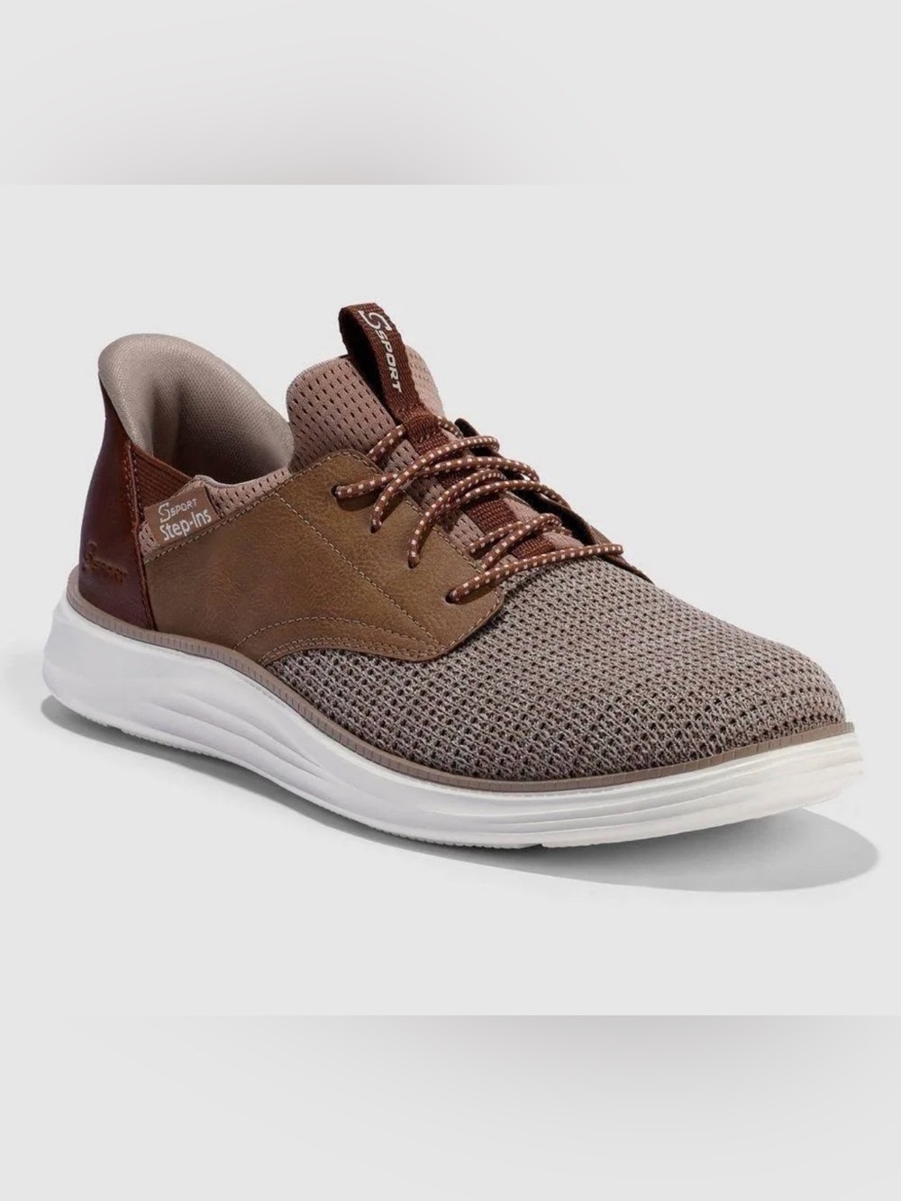 S Sport by Skechers Men's Donovan Hands-Free Step-Ins Sneakers Brown Size 7 New